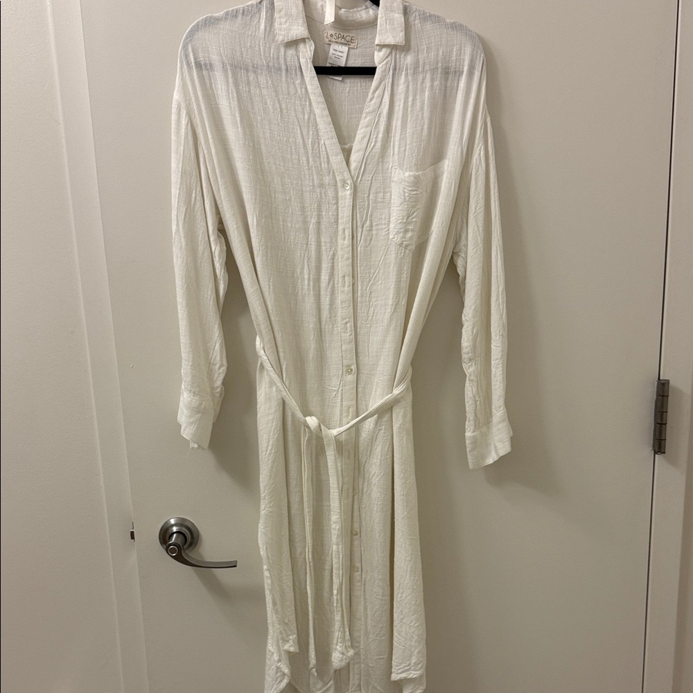 L*Space Cream Beach Cover up